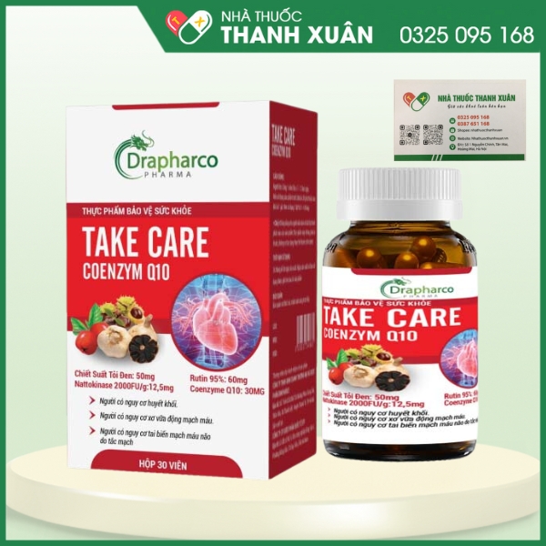 TAKE CARE COENZYME Q10 - Giúp hỗ trợ giảm nguy cơ huyết khối trong lòng mạch máu